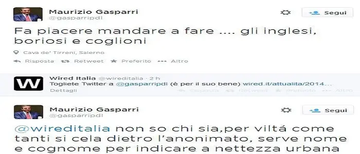 EpicFail: Gasparri insulta gli inglesi, poi non riconosce Wired