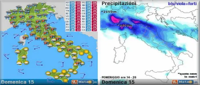 Ciclope collassa. Arriva SUMMER STORM, nubifragi, grandine, trombe d'aria, giù di 10°C