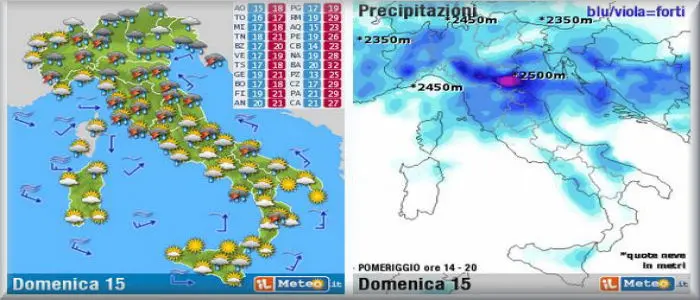 Ciclope fino a Venerdì, poi gravi Nubifragi e tanta grandine