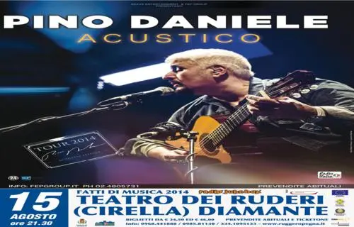 "Fatti di Musica 2014": Pino Daniele il 15 Agosto a Diamante
