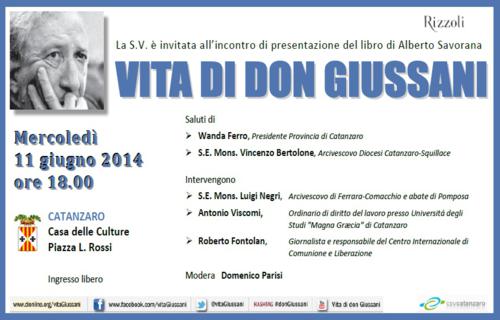 Catanzaro: presentazione del libro "Vita di Don Luigi Giussani"