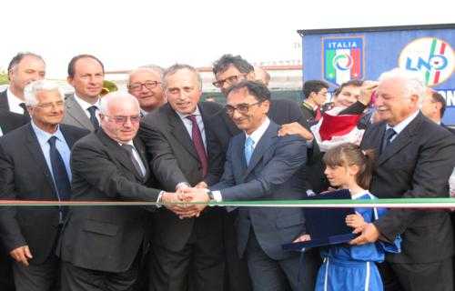 Inaugurazione Centro Federale Figc: Abramo ringrazia Mirarchi, Cosentino, Tavecchio e Abete
