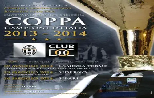 La "Coppa Campioni d'Italia 2013-2014" in Calabria per la gioia di tutti i supporter bianconeri