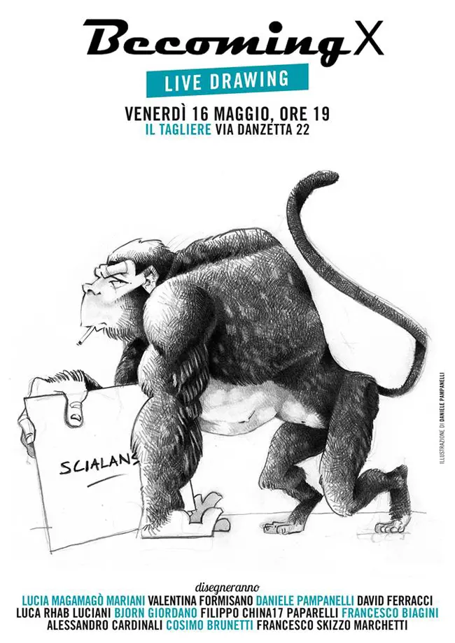 Becoming X - Live Drawing a Perugia: quando la musica elettronica si fonde con l'arte visiva