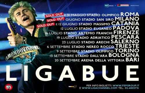 Ligabue: parte da Roma il "Mondovisione Tour - Stadi 2014"