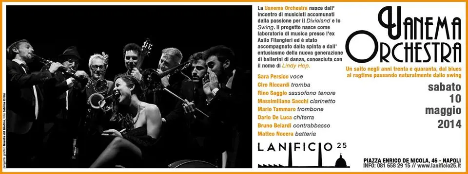 Atmosfere anni '30 al Lanificio25 di Napoli con Uanema Orchestra