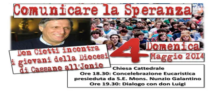 Don Luigi Ciotti incontra i giovani della Diocesi di Cassano All'Jonio
