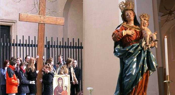 Conferenza stampa mese mariano: arrivo della statua della Madonna di Visora e Croce della Gmg