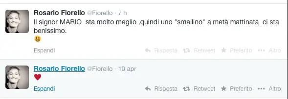 Fiorello pubblica un cuore su Twitter e rassicura "Mario sta molto meglio"