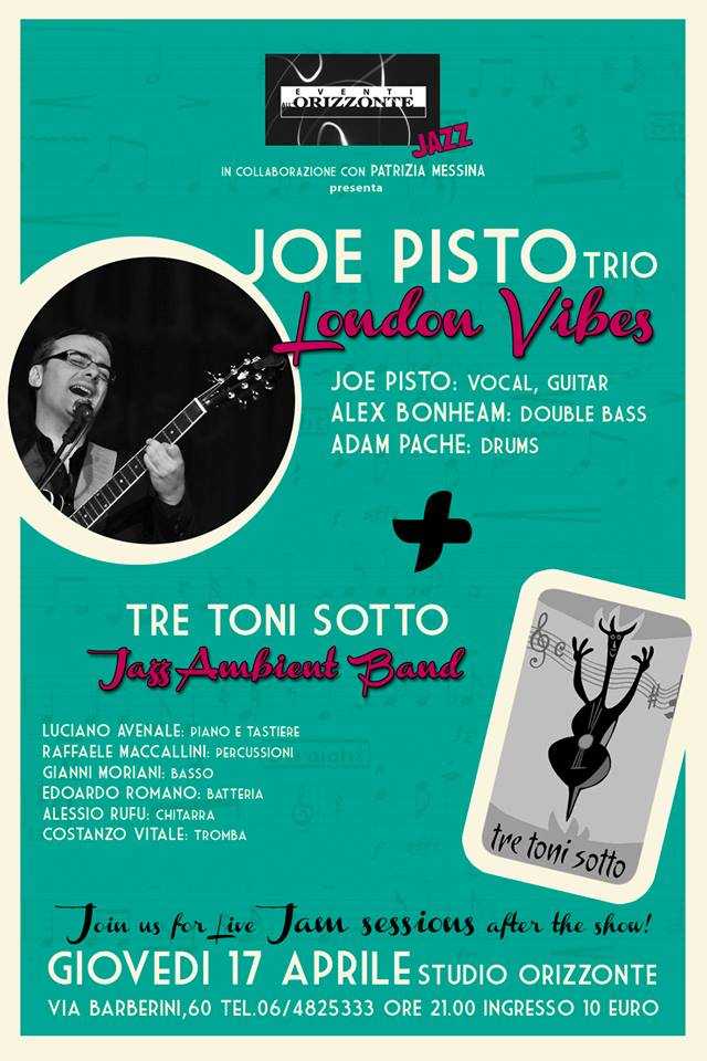 Joe Pisto Trio "London Vibes", Jazz Concert live in Rome