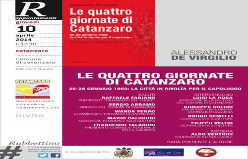 "Le quattro giornate di Catanzaro": presentazione del libro sulla rivolta catanzarese del 1950