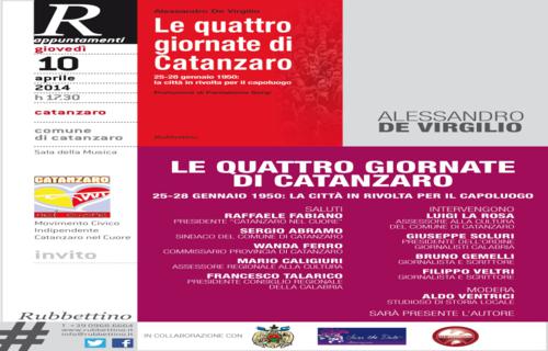 "Le quattro giornate di Catanzaro": presentazione del libro sulla rivolta catanzarese del 1950