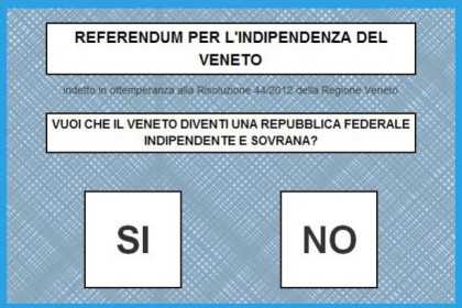 Comitato Plebiscito.eu lancia referendum per chiedere se i cittadini vogliano indipendenza Veneto