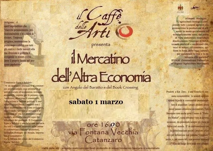 Catanzaro, al Caffè delle Arti si respira aria di Altra Economia