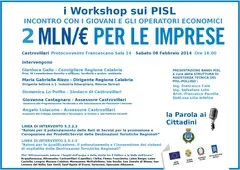 Castrovillari: Uscire dalla crisi si può, al via i Workshop sui Pisl