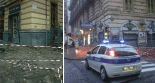 Napoli: paura nel quartiere Vomero, crolla un cornicione