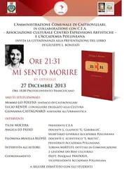 Presentazione libro di Poesie di Giuseppe L. Bonifati: "21:31 mi sento morire"