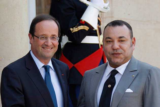 Colloquio del Re Mohammed VI del Marocco e il Presidente francese Hollande sulla RCA