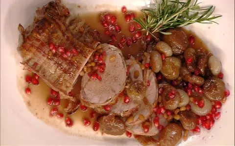 Arrosto di lonza alla melagrana
