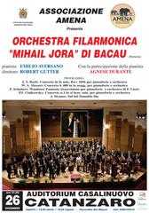 Concerto Orchestra Filarmonica "Mihail Jora" di Bacau per l'A.M.E.N.A. il 26 dicembre a Catanzaro