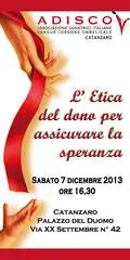 Associazione Adisco: incontro sull'etica del dono