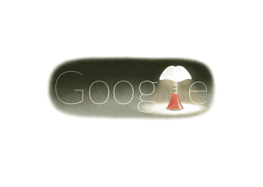Google, un doodle per Gae Aulenti con la sua lampada pipistrello