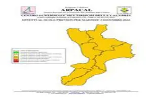 Meteo, Arpacal: "L'allerta scende a livello uno"