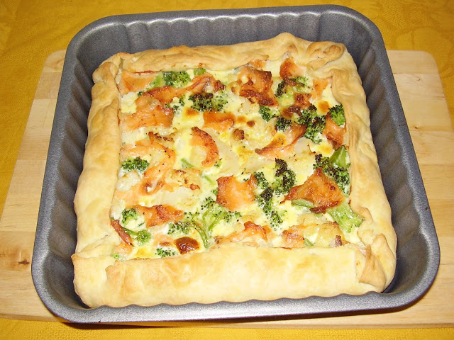 Quiche broccoli e salmone