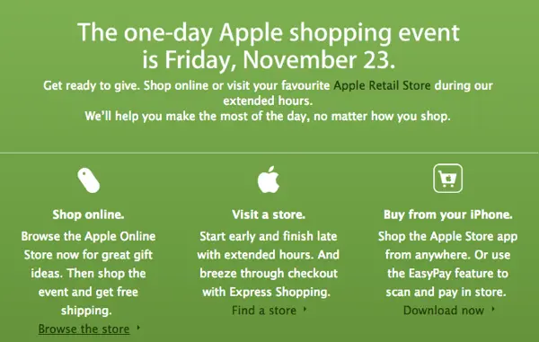 Black Friday Apple 2013: arrivano gli sconti in tutti gli store