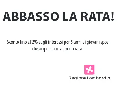 Lombardia, Intesa Regione-Abi per mutui scontati sulle prime case anche alle coppie quarantenni