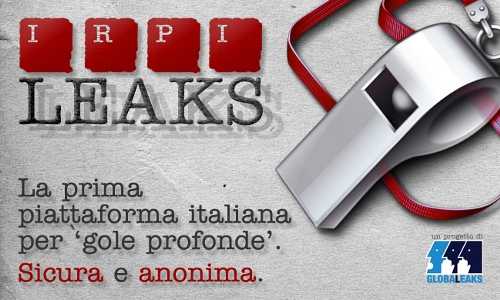 Nasce Irpileaks, prima piattaforma italiana per il whistleblowing