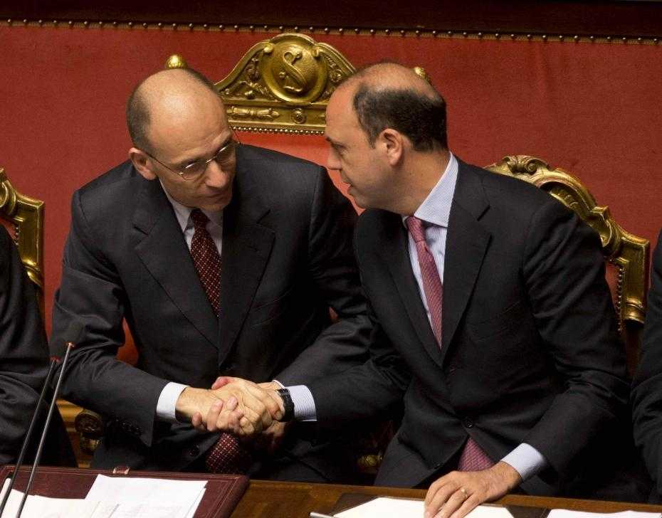 Letta rifiuta le dimissioni dei ministri e Alfano dice sì alla fiducia: si rischia la scissione