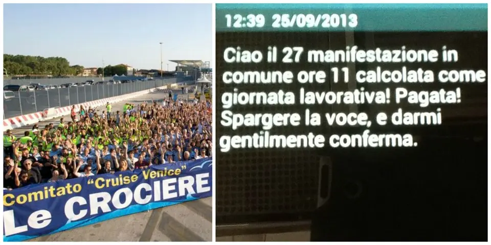 Venezia, questione Grandi navi: oggi sciopero di due ore, chiamati tutti a raccolta con sms