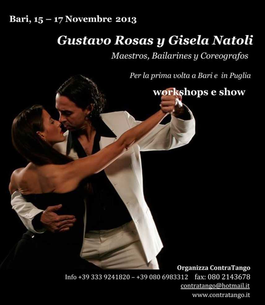 Gustavo Rosas e Gisela Natoli a Bari con Contratango