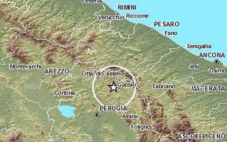 La terra trema a Gubbio: stanotte una scossa di magnitudo 3.7