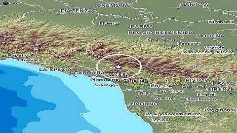Toscana: scossa di terremoto 2.9 tra le città di Massa e Lucca