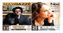 Fatti di musica estate 2013 chiude con Max Gazze' ad Altomonte e Noa a Lamezia Terme