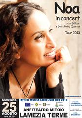 Noa il 25 agosto chiuderà a Lamezia "Fatti di Musica Estate 2013"