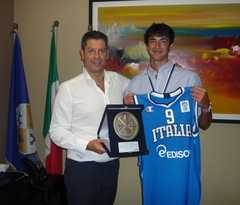 Scopelliti ha ricevuto Marco Laganà, Campione d'Europa 2013 con la Nazionale di Basket under 20