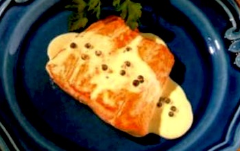 Salmone al pepe verde