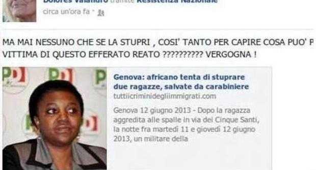 "La Kyenge? Mai nessuno che se la stupri". La Valandro condannata dal Tribunale di Padova