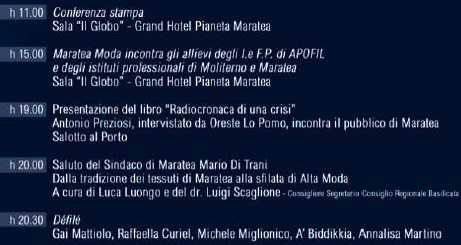 Michele Miglionico per la terza edizione di Maratea Moda 2013