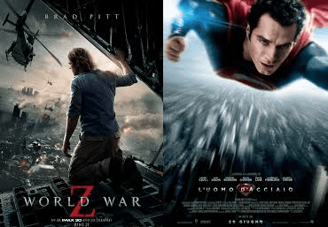 Box Office Italia:  testa a testa tra "World War Z" e "L'Uomo D'Acciaio"