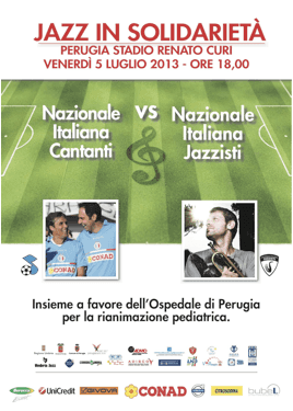 Perugia,  Stadio Renato Curi: Nazionale Cantanti VS Nazionale Jazzisti