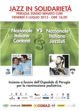 Perugia,  Stadio Renato Curi: Nazionale Cantanti VS Nazionale Jazzisti