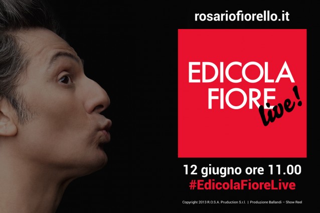 Edicola Fiore Live: per la prima volta diretta sul sito di Fiorello