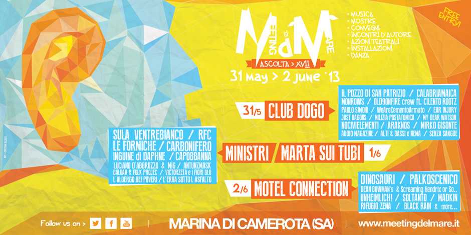 Edizione rock del Meeting del Mare 2013 a Marina di Camerota: da i Marta sui Tubi ai Club Dogo