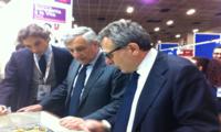 Caligiuri accoglie allo stand della Regione al Salone del libro il vicepresidente Tajani