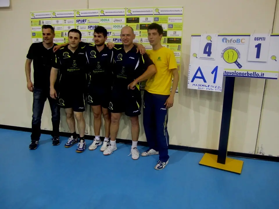 Il Tennistavolo Norbello festeggia la promozione in A1 maschile