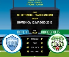 Per il primo turno playoff il Matera sfida il Monopolis
